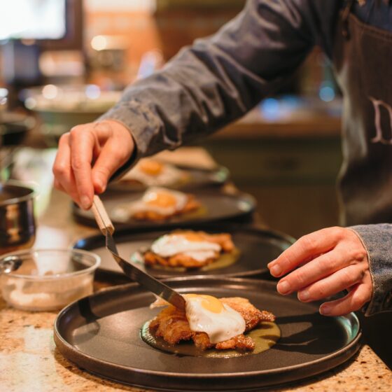 fresh breakfast plating