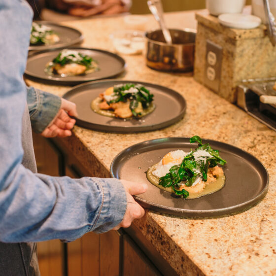 breakfast service at Kindred Oak Farm